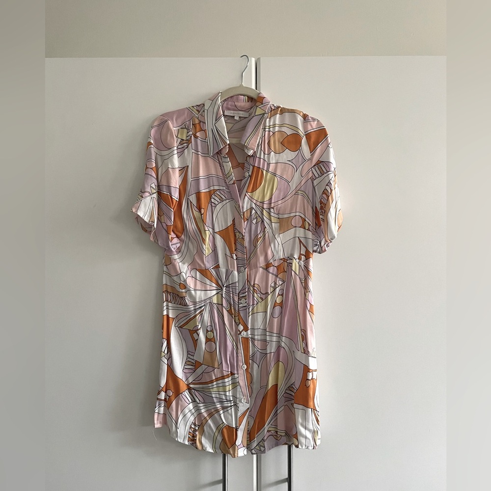 Pink and Orange Shift Dress
